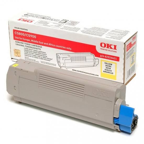 Oki Yellow Toner Cartridge, 5K Yield