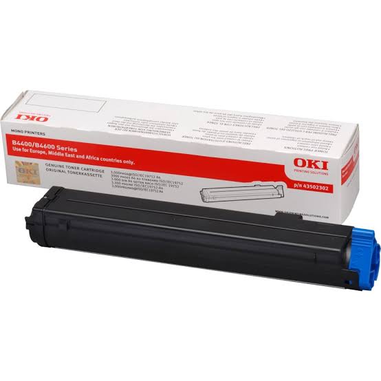 Oki 43502302 Black Toner Cartridge, 3K Yield