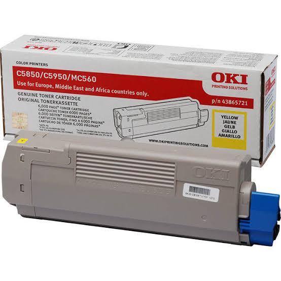 Oki Yellow Toner Cartridge, 6K Yield