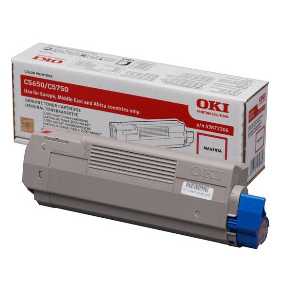 Oki Magenta Toner Cartridge, 2K Yield