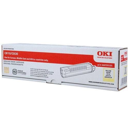 Oki Yellow Laser Toner Cartridge, 8K Yield