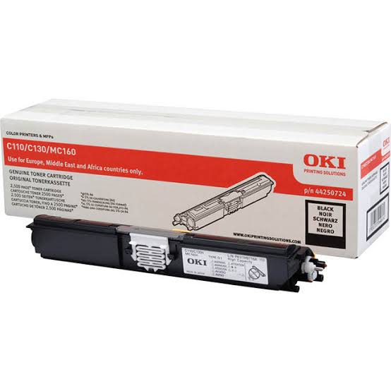 Oki Black Laser Toner Cartridge, 2.5K Yield