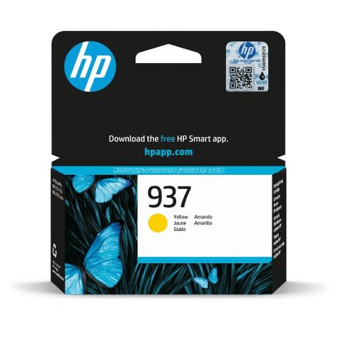 HP 937 Standard Capacity Yellow Ink Cartridge - 4S6W4NE