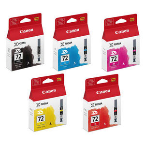 Canon PGI 72 MBK, C, M, Y, R Ink Cartridges