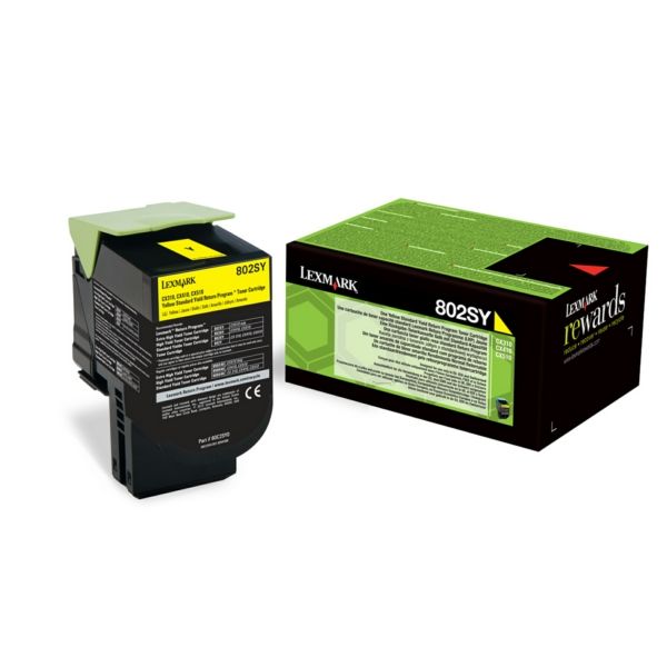 Lexmark 702SY Return Program Yellow Toner Cartridge, 2K Page Yield