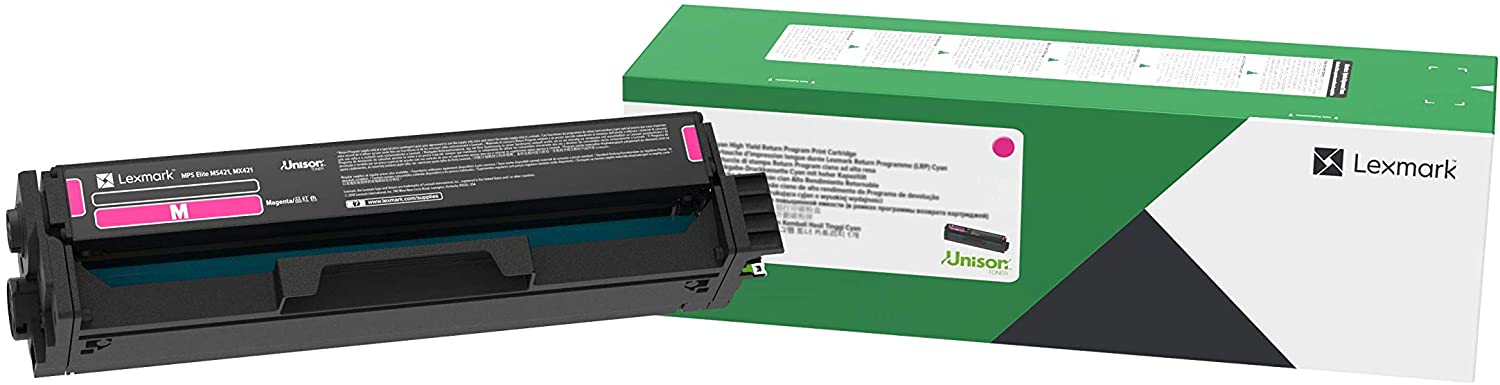 Lexmark C3220M0 Return Program Magenta Toner Cartridge, 1.5K Page Yield
