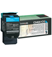 Lexmark C540A1CG Return Program Cyan Toner Cartridge, 1K Page Yield