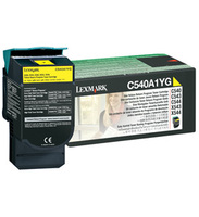 Lexmark C540A1YG Return Program Yellow Toner Cartridge, 1K Page Yield