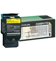 Lexmark C540H1YG High Capacity Return Program Yellow Toner Cartridge, 2K Page Yield