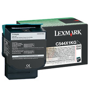Lexmark C544X1KG Extra High Capacity Return Program Black Toner Cartridge, 6K Page Yield