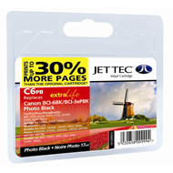 Jet Tec BCI-6 Black 30% Extra Ink Cartridge, 17ml