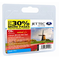 Jet Tec BCI-6 Cyan 30% Extra Ink Cartridge, 17ml