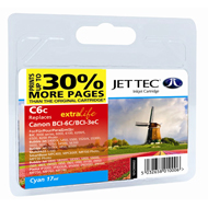 Jet Tec BCI-6 Cyan 30% Extra Ink Cartridge, 17ml