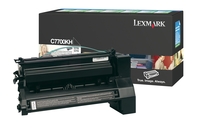 Lexmark C7700KH High Capacity Return Program Black Toner Cartridge, 10K Page Yield