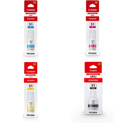 Black Canon GI-51 Multipack 4 Colours Ink Bottle