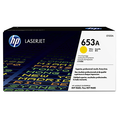 HP 653A Yellow Toner Cartridge, 16.5K Page Yield