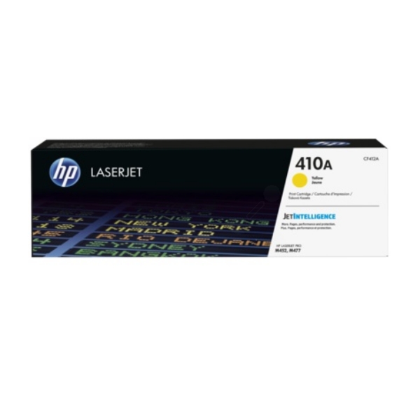 Yellow HP 410A Toner Cartridge, 2.3K Page Yield- CF412A