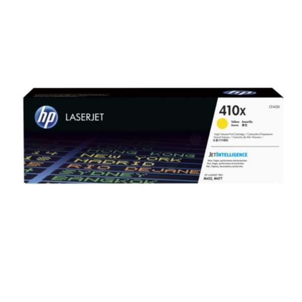 High Capacity Yellow HP 410X Toner Cartridge, 2.3K Page Yield