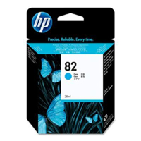 HP Designjet No 82 Cyan Ink Cartridge - CH566, 28ml