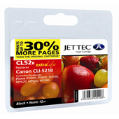 Jet Tec CLI-521 Black Ink Cartridge, 11ml