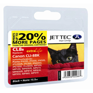 Jet Tec CLI-8 Black Ink Cartridge, 15.5ml