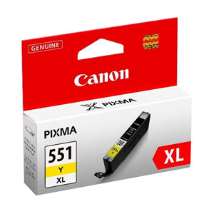 Canon 551XL High Capacity Yellow Ink Cartridge - CLI 551XL Y, 11ml
