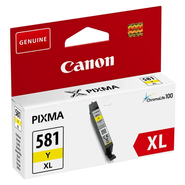 Canon 581XL High Capacity Yellow Ink Cartridge - CLI 581XL Y, 8.3ml