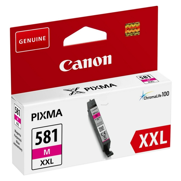 Canon 581XXL Extra High Capacity Magenta Ink Cartridge - CLI 581XXL M, 12ml