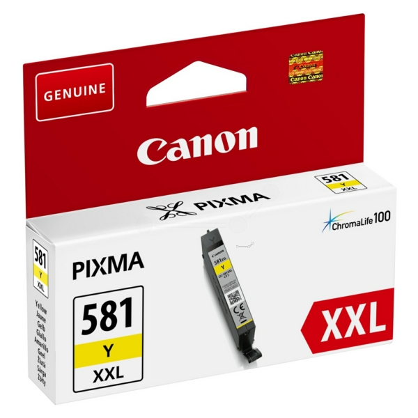 Canon 581XXL Extra High Capacity Yellow Ink Cartridge - CLI 581XXL Y, 12ml
