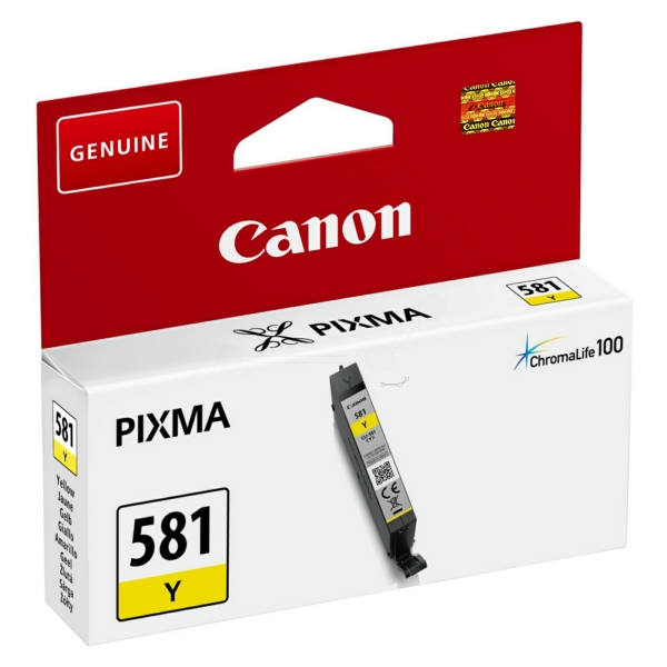 Canon 581 Yellow Ink Cartridge - CLI 581Y, 5.6ml