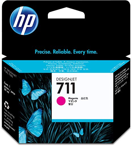 HP 711 Magenta Ink Cartridge - CZ131 Designjet Ink, 29ml