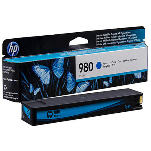 Cyan HP 980 Ink Cartridge (D8J07A) Printer Cartridge