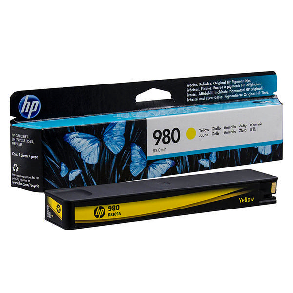 Yellow HP 980 Ink Cartridge (D8J09A) Printer Cartridge