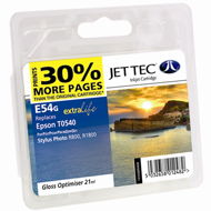Jet Tec ( Made in the UK) E54G Gloss Optimiser Ink Cartridge for T054040, 21ml