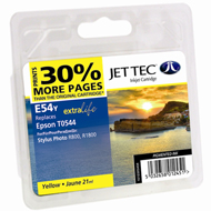 Jet Tec ( Made in the UK) E54Y Yellow Lightfast Ink Cartridge for T054440, 21ml