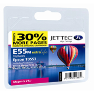 Jet Tec (Remanufactured in the UK) E55M Magenta Ink Cartridge for T055340, 8ml