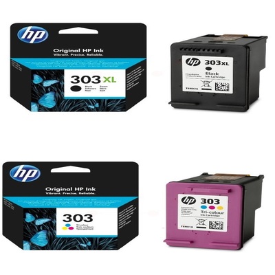 HP 303XL Genuine Black and 303 Tri-Colour Ink Cartridge Pack