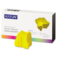 Katun Compatible 3 Yellow Solid Ink Wax Sticks, 3.4K Yield