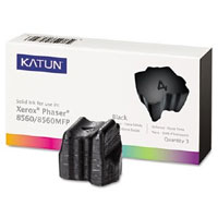 Katun Compatible 6 Black Solid Ink Wax Sticks, 6.8K Yield