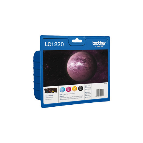 Brother LC1220 Multipack Black, Cyan, Magenta and Yellow Ink Cartridges, LC-1220