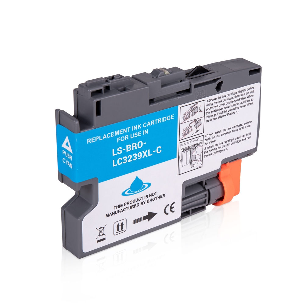 Brother LC3239XLC Cyan Ink Cartridge, Compatible LC-3239XLC Inkjet Printer Cartridge