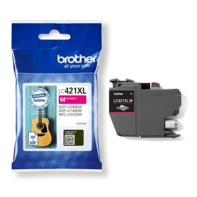 Brother High Capacity Magenta Ink Cartridge, LC-421XLM