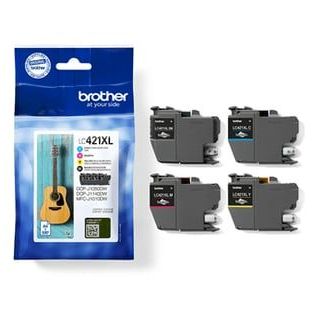 Brother LC421XL High Capacity Multipack CMYK Ink Cartridges LC-421XLVALBP