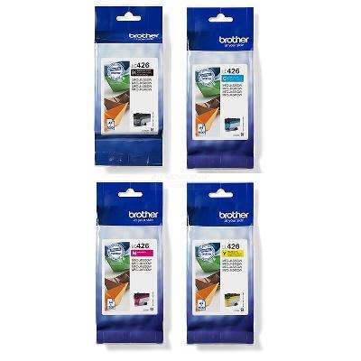 Brother Quad Pack Black, Cyan, Magenta, Yellow Ink Cartridges, LC-426VALBP