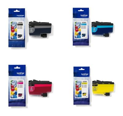 Brother High Capacity Quad Pack Black, Cyan, Magenta, Yellow Ink Cartridges LC-426XLVALBP