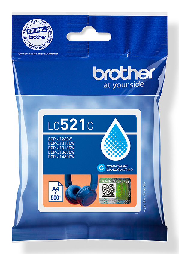 Brother  Cyan Ink Cartridge, LC-521C