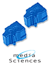Media Sciences Compatible 2 Cyan Solid Ink Wax Sticks