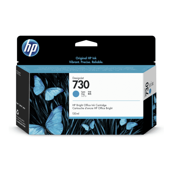 Cyan HP 730 Ink Cartridge - P2V62A