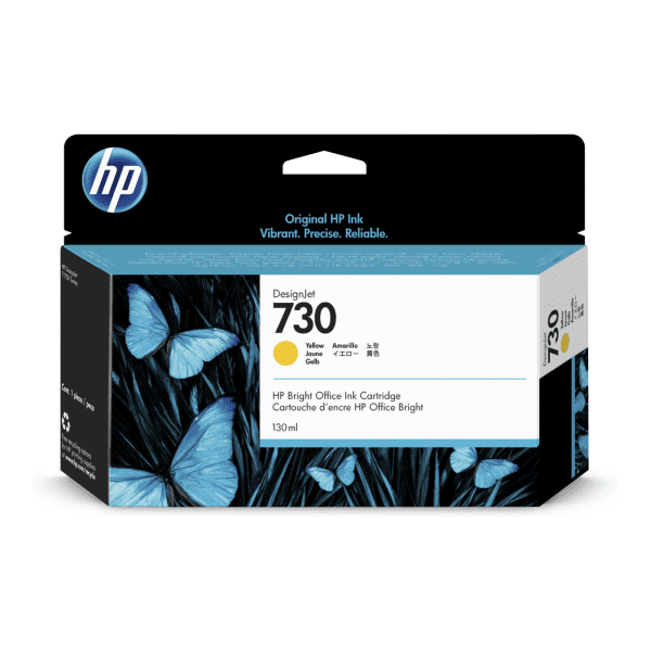 Yellow HP 730 Ink Cartridge - P2V64A