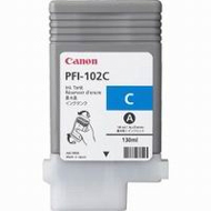 Canon PFI 102C Cyan Ink Cartridge, 130ml